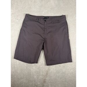 Travis Mathew Golf Shorts Mens 38 Casual Stretch 10" Inseam Dark Gray Striped